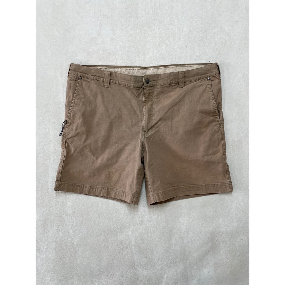 Columbia Mens 42 Tan Regular Fit Cotton Stretch Utility Hiking Shorts Brown